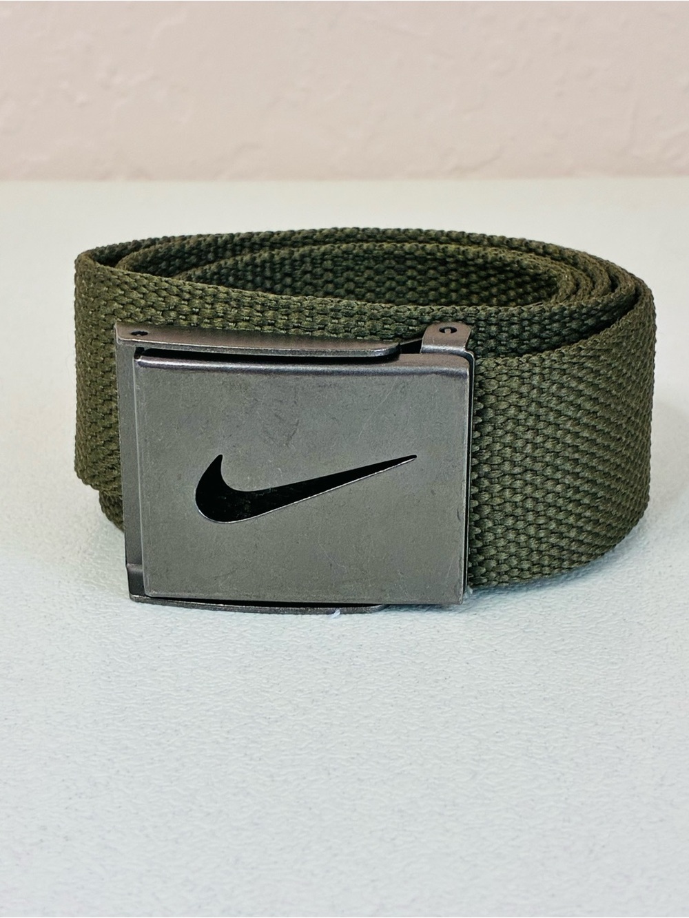 Nike Web Belt Olive Green One Size Golf Casual Army Weekend